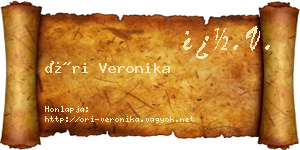 Őri Veronika névjegykártya